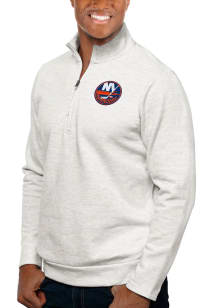 Antigua New York Islanders Mens Grey Gambit Long Sleeve 1/4 Zip Pullover