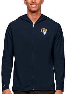 Antigua Los Angeles Rams Mens Navy Blue Icon Legacy Long Sleeve Full Zip Jacket