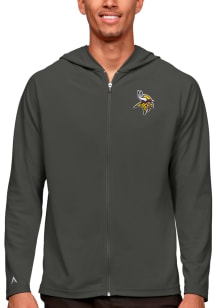 Antigua Minnesota Vikings Mens Grey Legacy Long Sleeve Full Zip Jacket