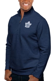 Antigua Toronto Maple Leafs Mens Navy Blue Gambit Long Sleeve 1/4 Zip Pullover