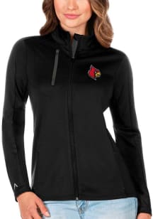 Antigua Louisville Cardinals Womens Black Generation Light Weight Jacket