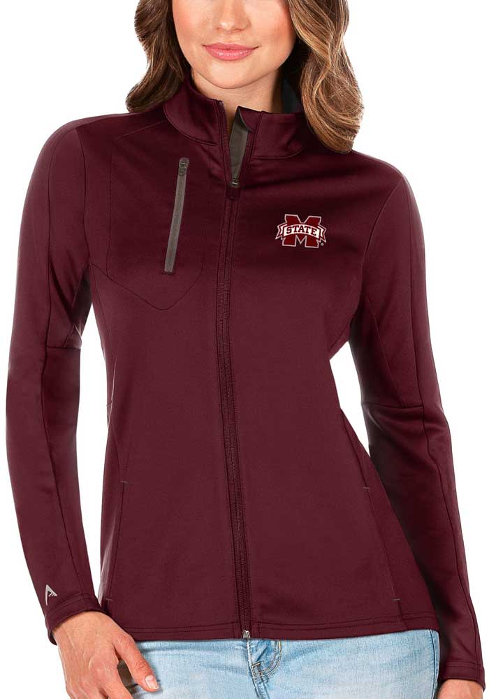 Antigua Mississippi State Bulldogs Womens Red Generation Light Weight Jacket