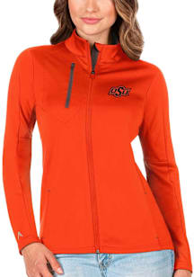 Antigua Oklahoma State Cowboys Womens Orange Generation Light Weight Jacket