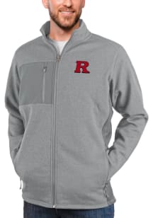 Antigua Rutgers Scarlet Knights Mens Grey Course Medium Weight Jacket