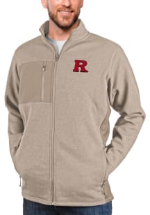 Antigua Rutgers Scarlet Knights Mens Oatmeal Course Medium Weight Jacket