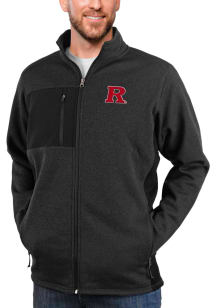 Antigua Rutgers Scarlet Knights Mens Black Course Medium Weight Jacket
