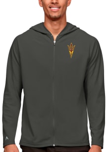 Antigua Arizona State Sun Devils Mens Grey Legacy Long Sleeve Full Zip Jacket