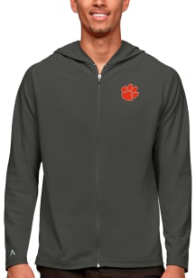 Antigua Clemson Tigers Mens Grey Legacy Long Sleeve Full Zip Jacket