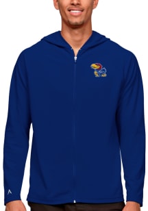 Antigua Kansas Jayhawks Mens Blue Legacy Long Sleeve Full Zip Jacket