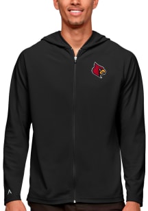 Antigua Louisville Cardinals Mens Black Legacy Long Sleeve Full Zip Jacket