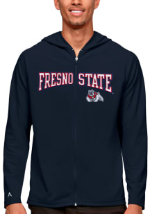 Antigua Fresno State Bulldogs Mens Navy Blue Legacy Long Sleeve Full Zip Jacket