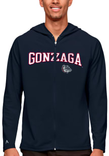 Antigua Gonzaga Bulldogs Mens Navy Blue Legacy Long Sleeve Full Zip Jacket