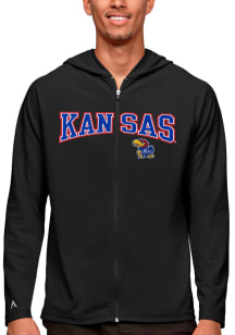 Antigua Kansas Jayhawks Mens Black Legacy Long Sleeve Full Zip Jacket