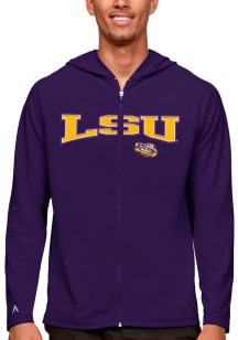 Antigua LSU Tigers Mens Purple Legacy Long Sleeve Full Zip Jacket