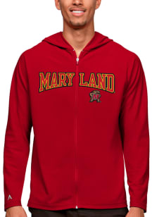Antigua Maryland Terrapins Mens Red Legacy Long Sleeve Full Zip Jacket