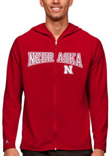 Antigua Nebraska Cornhuskers Mens Red Legacy Long Sleeve Full Zip Jacket
