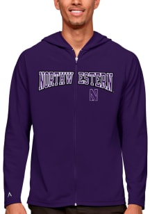 Antigua Northwestern Wildcats Mens Purple Legacy Long Sleeve Full Zip Jacket