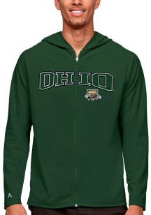 Antigua Ohio Bobcats Mens Green Legacy Long Sleeve Full Zip Jacket