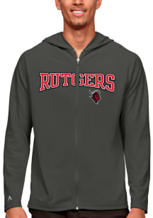 Antigua Rutgers Scarlet Knights Mens Grey Legacy Long Sleeve Full Zip Jacket