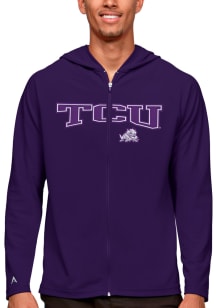 Antigua TCU Horned Frogs Mens Purple Legacy Long Sleeve Full Zip Jacket