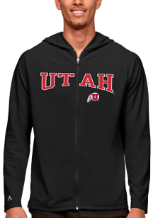 Antigua Utah Utes Mens Black Legacy Long Sleeve Full Zip Jacket