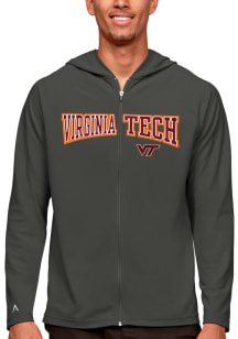 Antigua Virginia Tech Hokies Mens Grey Legacy Long Sleeve Full Zip Jacket