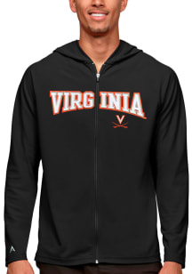 Antigua Virginia Cavaliers Mens Black Legacy Long Sleeve Full Zip Jacket