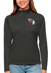 Antigua Cleveland Guardians Womens Grey Tribute 1/4 Zip Pullover