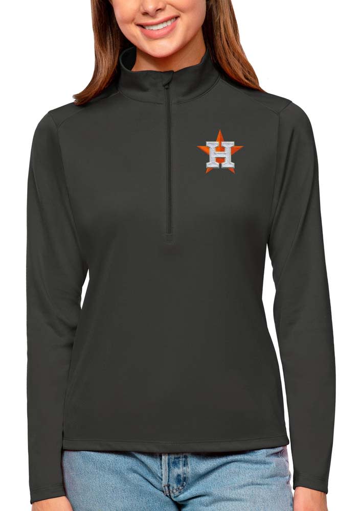 Houston Astros Antigua Women's Tribute Long Sleeve Polo - Navy