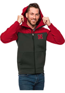 Men's Nebraska Cornhuskers Sherpa Hooded Jacket Full Zip Avalanche Hoodie