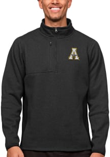 Antigua Appalachian State Mountaineers Mens Black Course Long Sleeve 1/4 Zip Pullover