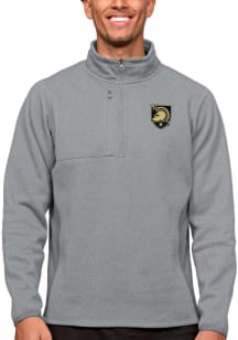 Antigua Army Black Knights Mens Grey Course Long Sleeve 1/4 Zip Pullover