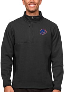 Antigua Boise State Broncos Mens Black Course Long Sleeve 1/4 Zip Pullover