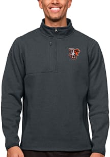 Antigua Bowling Green Falcons Mens Charcoal Course Long Sleeve 1/4 Zip Pullover