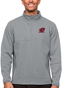 Antigua Central Michigan Chippewas Mens Grey Course Long Sleeve 1/4 Zip Pullover