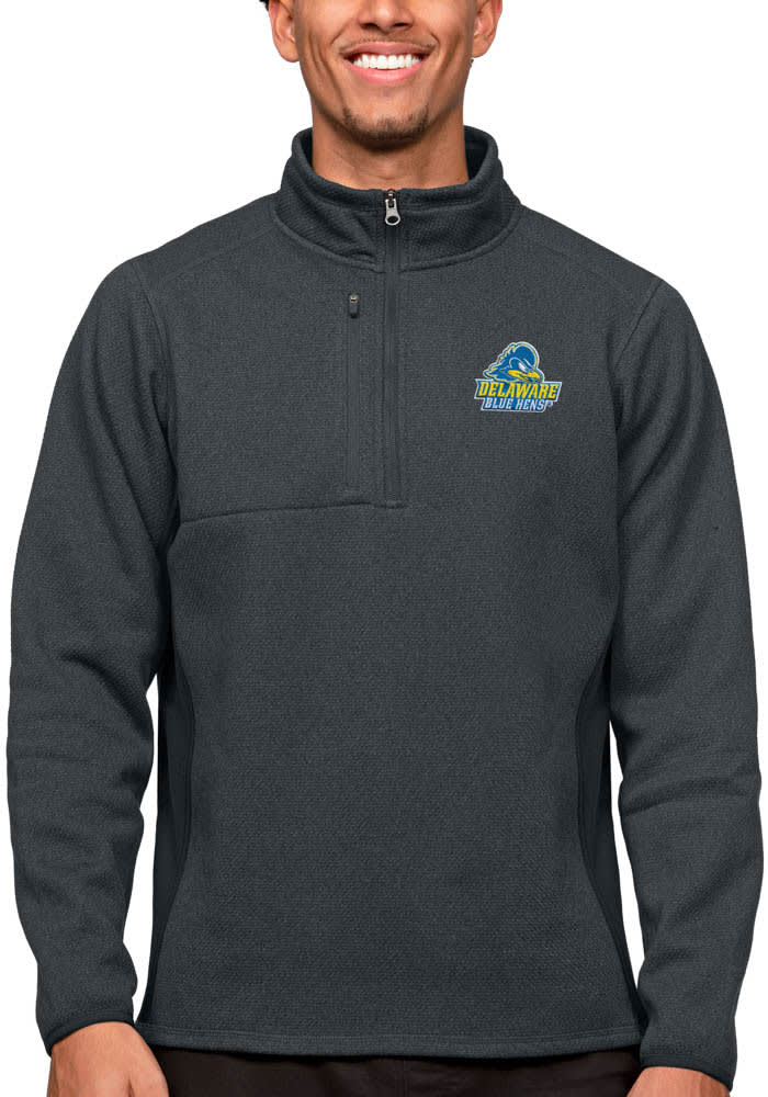 Antigua Delaware Fightin' Blue Hens Mens Course Pullover - CHARCOAL