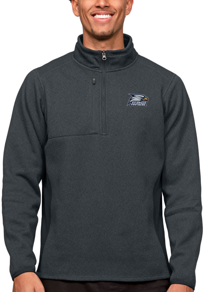 Antigua Georgia Southern Eagles Mens Charcoal Course Pullover Jackets