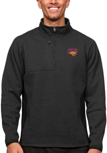 Antigua Northern Iowa Panthers Mens Black Course Long Sleeve 1/4 Zip Pullover