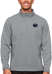 Antigua Penn State Nittany Lions Mens Grey Course Long Sleeve 1/4 Zip Pullover