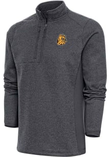 Antigua UMD Bulldogs Mens Charcoal Course Long Sleeve 1/4 Zip Pullover