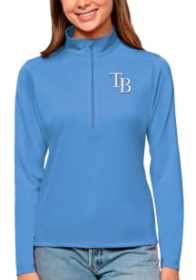 Antigua Tampa Bay Rays Womens Blue Tribute 1/4 Zip Pullover