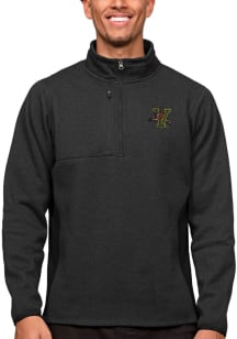 Antigua Vermont Catamounts Mens Black Course Long Sleeve 1/4 Zip Pullover