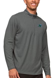 Antigua Tulane Green Wave Mens Charcoal Epic Long Sleeve 1/4 Zip Pullover