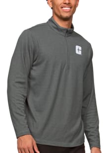 Antigua UNCC 49ers Mens Charcoal Epic Long Sleeve 1/4 Zip Pullover