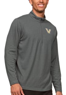 Antigua Vanderbilt Commodores Mens Charcoal Epic Long Sleeve 1/4 Zip Pullover