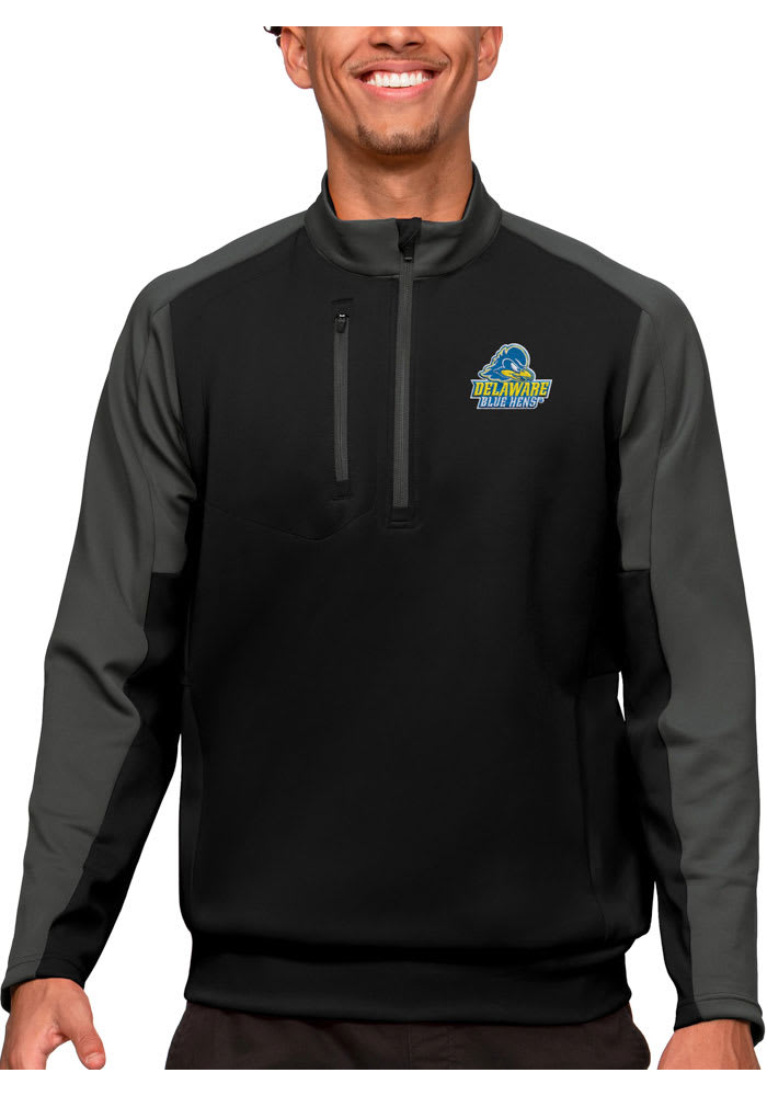 Antigua Delaware Fightin' Blue Hens Mens Team Pullover - BLACK