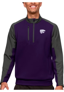 Antigua K-State Wildcats Mens Purple Team Long Sleeve 1/4 Zip Pullover