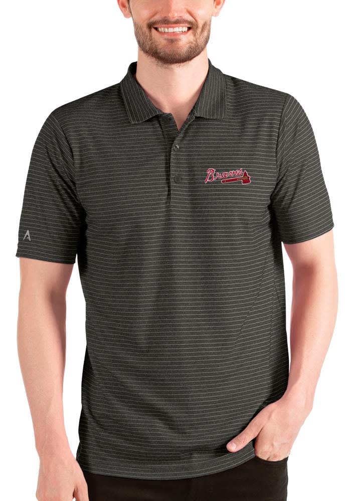 Atlanta Braves Men's Mini Pique Short Sleeve Polo 