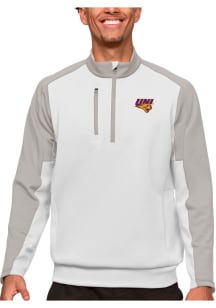 Antigua Northern Iowa Panthers Mens White Team Long Sleeve 1/4 Zip Pullover