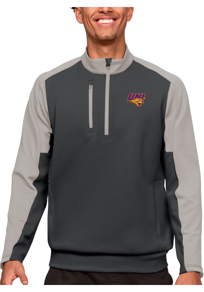 Antigua Northern Iowa Panthers Mens Grey Team Pullover Jackets